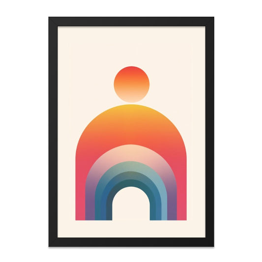 Abstract Wall Art, Rainbow Print, Modern Wall Decor, Geometric Art, Minimalist Art Print, Home Decor, Colorful Wall Art, Arch Art - Tawshia