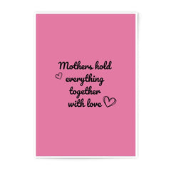Mothers Hold Everything Together, Photographic Prints, Love Heart Decor, Mother's Day Gift, Pink Wall Art, Home Decor, Nursery Art - Tawshia