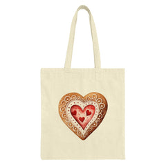 Heart Cookie Tote Bag, Valentine Gift Bag, Love Heart Design, Valentines Day Gift, Holiday Favor Bag, Party Treat Bag - Tawshia