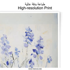 Floral Photographic Print, Blue Flowers Wall Art, Modern Flower Decor, Botanical Photography, Home Decor, Gift Idea - Tawshia