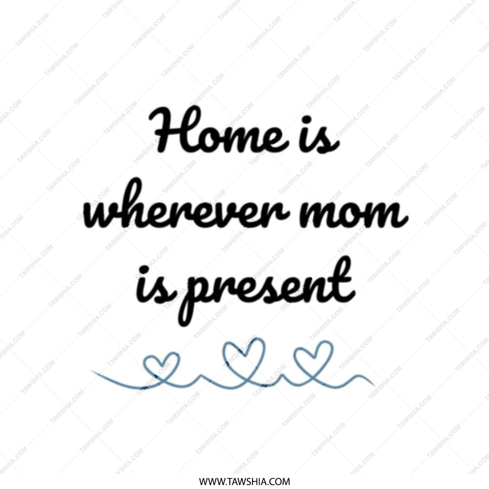 Mom Tote Bag, Home is Where Mom Is, Gift for Mom, Mothers Day Present, Family Love, Everyday Bag, Shopping Bag, Book Bag - Tawshia