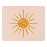 Smiling Sun Mouse Pad, Cute Office Decor, Sunshine Desk Accessory, Happy Face Mousepad, Funny Gift for Her, Positive Vibes, Kawaii Mouse Pad - Tawshia