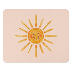 Smiling Sun Mouse Pad, Cute Office Decor, Sunshine Desk Accessory, Happy Face Mousepad, Funny Gift for Her, Positive Vibes, Kawaii Mouse Pad - Tawshia