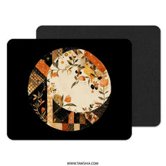 Floral Patchwork Mouse Pad, Abstract Art Mousepad, Quilted Design, Unique Desk Decor, Computer Accessory, Gift Idea - Tawshia