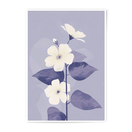 Floral Photographic Print, White Flowers Art Print, Botanical Wall Decor, Minimalist Plant Art, Home Decor, Flower Photography - Tawshia