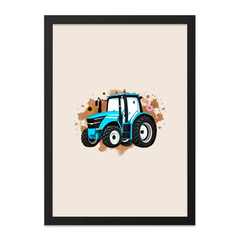 Blue Tractor Wall Art, Farmhouse Decor, Kids Room Art, Tractor Print, Nursery Wall Decor, Boys Room Wall Art, Farm Vehicle Art - Tawshia