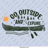 Go Outside Explore Pinback, Adventure Awaits Button, Nature Lover Pin, Outdoor Enthusiast Badge, Canoe Trip Gift, Camping Pin - Tawshia