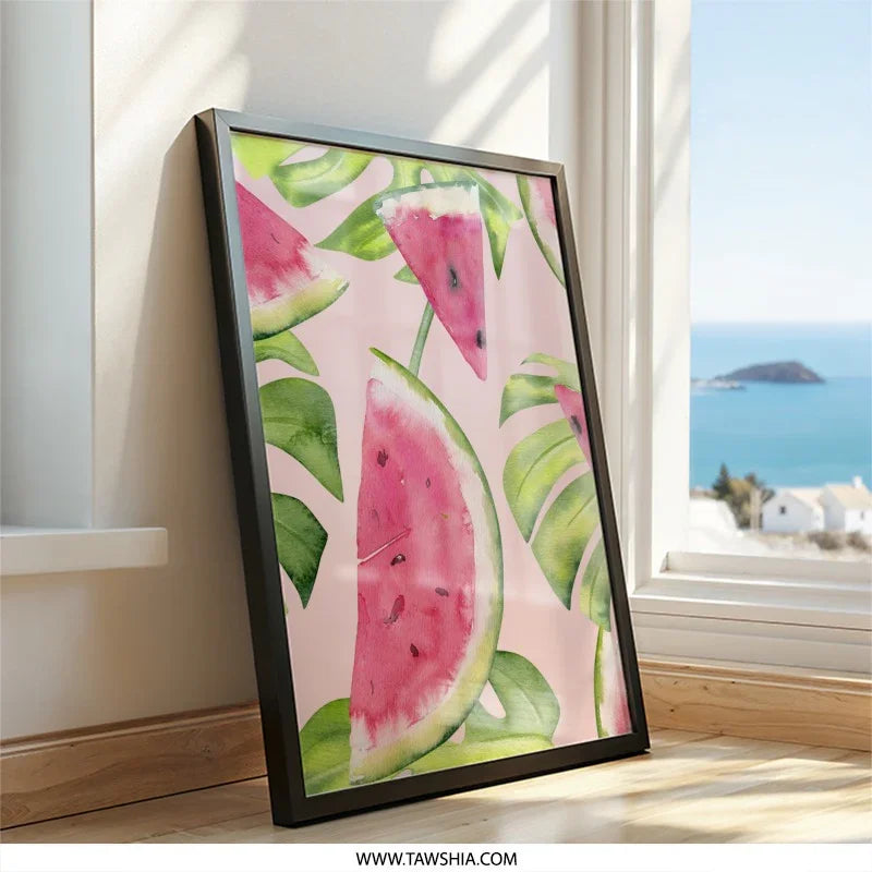 Watermelon Wall Art, Fruit Wall Decor, Summer Art Print, Tropical Wall Art, Kitchen Wall Art, Modern Wall Decor, Home Decor Art Print - Tawshia