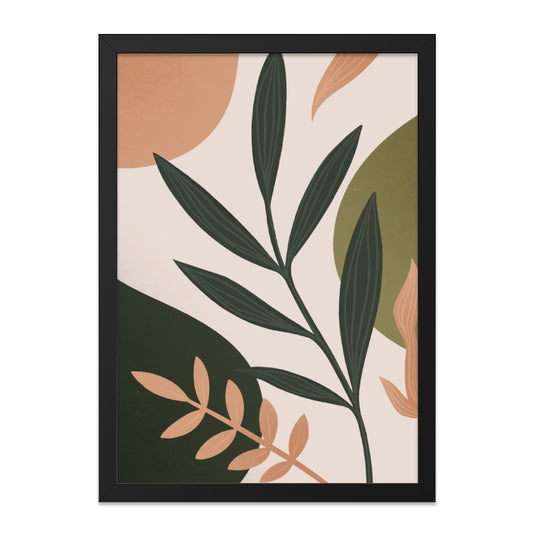 Abstract Botanical Wall Art, Modern Leaf Print, Minimalist Home Decor, Neutral Tone Art, Plant Wall Decor, Contemporary Art Print - Tawshia