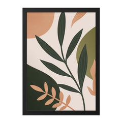 Abstract Botanical Wall Art, Modern Leaf Print, Minimalist Home Decor, Neutral Tone Art, Plant Wall Decor, Contemporary Art Print - Tawshia
