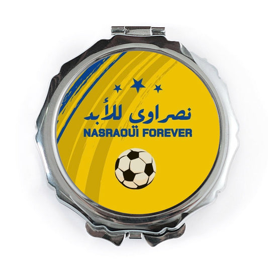 Nasraoui Forever Pocket Mirror, Soccer Fan Gift, Arabic Text, Football Lover, Unique Gift Idea, On The Go Mirror, Travel Mirror - Tawshia