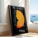 Abstract Face Wall Art, Minimalist Art Print, Dark and Light Portrait, Contemporary Wall Decor, Modern Home Decor - Tawshia