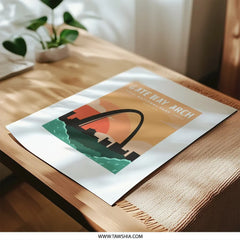 Gateway Arch National Park Photographic Print, St Louis Missouri Art, Sunset Cityscape Wall Decor, Travel Souvenir - Tawshia