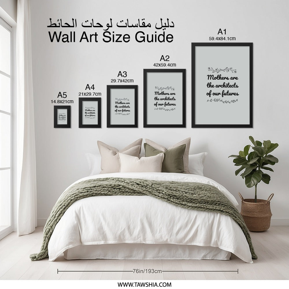 Mothers Architects Wall Art, Inspirational Quote Print, Mom Gift, Home Decor, Motivational Art, Minimalist Design - Tawshia