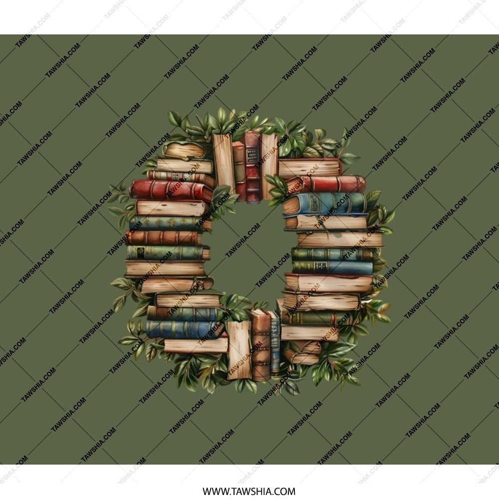 Book Lover Backpack, Book Wreath Backpack, Reading Gift, Librarian Gift, Teacher Gift, Bookish Backpack, Student Backpack, Book Backpack - Tawshia