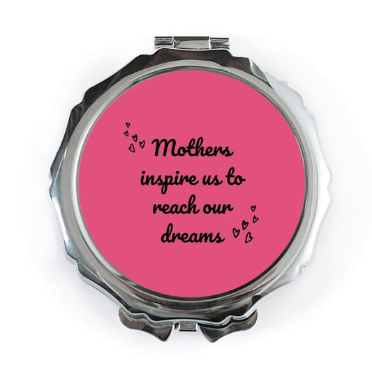 Mothers Inspire Pocket Mirror, Mom Gift Idea, Handbag Mirror, Pink Compact Mirror, Makeup Mirror, Cute Mirror for Moms, Dream Inspiration - Tawshia