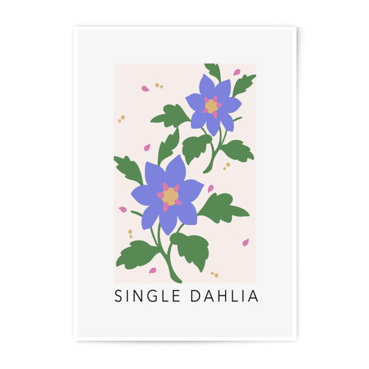 Dahlia Flower Photographic Print, Floral Art, Botanical Wall Decor, Minimalist Print, Flower Photography, Fine Art Print, Home Decor - Tawshia