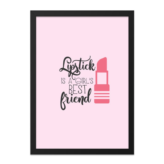 Lipstick Wall Art, Girls Room Decor, Beauty Wall Art, Fashion Quote Print, Best Friend Gift, Makeup Wall Decor, Girly Art Print - Tawshia