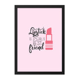 Lipstick Wall Art, Girls Room Decor, Beauty Wall Art, Fashion Quote Print, Best Friend Gift, Makeup Wall Decor, Girly Art Print - Tawshia