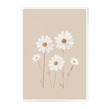 Daisy Photographic Print, Floral Art Print, Botanical Wall Decor, Neutral Tone Home Decor, Modern Flower Photo Print, Daisy Poster Art - Tawshia