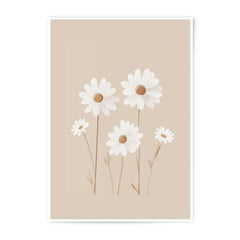 Daisy Photographic Print, Floral Art Print, Botanical Wall Decor, Neutral Tone Home Decor, Modern Flower Photo Print, Daisy Poster Art - Tawshia