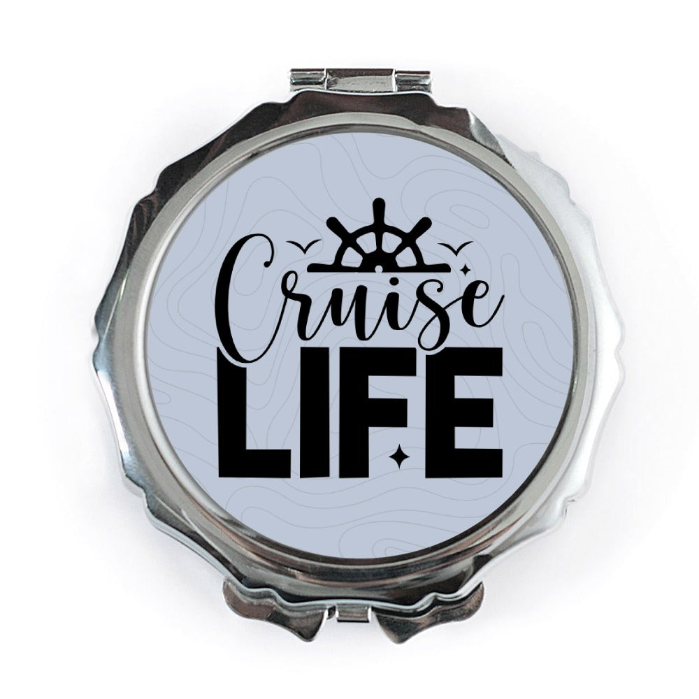 Cruise Life Mirror, Travel Lover Gift, Nautical Mirror, Vacation Mirror, Cruise Gift Idea, Compact Mirror, Cute Mirror - Tawshia