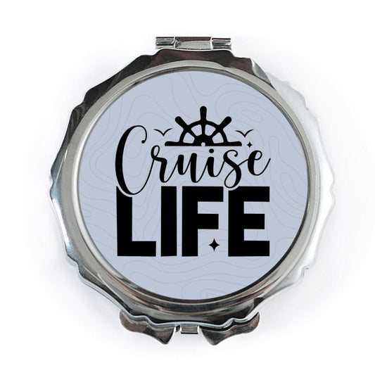 Cruise Life Mirror, Travel Lover Gift, Nautical Mirror, Vacation Mirror, Cruise Gift Idea, Compact Mirror, Cute Mirror - Tawshia