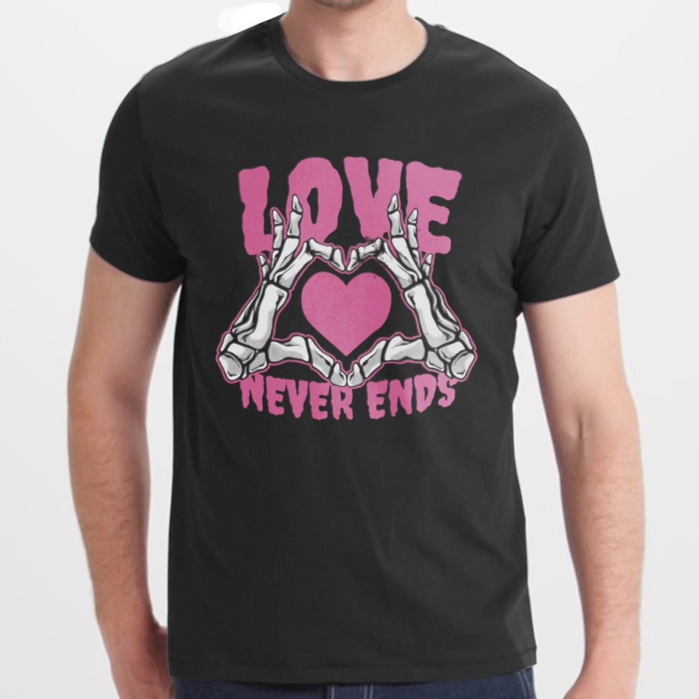 Love Never Ends Skeleton Hands Heart Design product