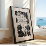 Elegant Flower Wall Art, Botanical Art Print, Floral Home Decor, Modern Wall Hanging, Trendy Art Print, Statement Wall Art - Tawshia