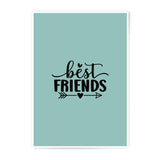 Best Friends Photographic Prints, Friendship Wall Art, Modern Home Decor, Cute Bestie Gift, Arrow and Heart Design, Minimalist Art - Tawshia