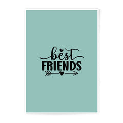 Best Friends Photographic Prints, Friendship Wall Art, Modern Home Decor, Cute Bestie Gift, Arrow and Heart Design, Minimalist Art - Tawshia