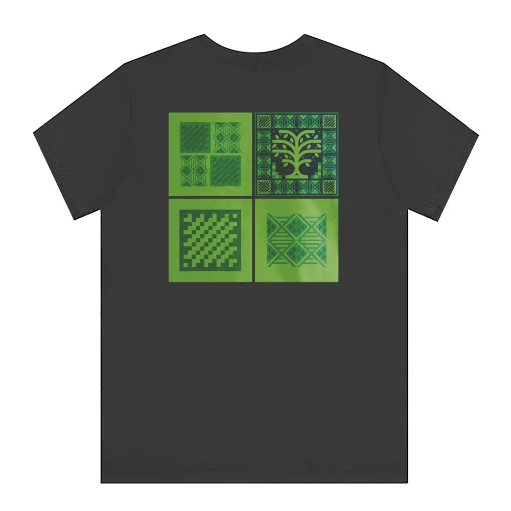 Stylish Tee with Intricate Green Square Designs product type