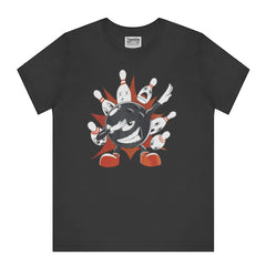 Striking Bowling Ball Design T-Shirt novelty product