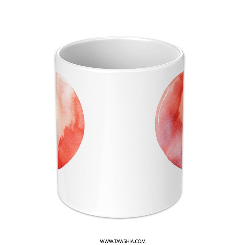 Watercolor Heart Mug, Love Coffee Mug, Valentine Mug, Unique Mug Gift, Heart Design Mug, Gift for Her, Gift for Him - Tawshia