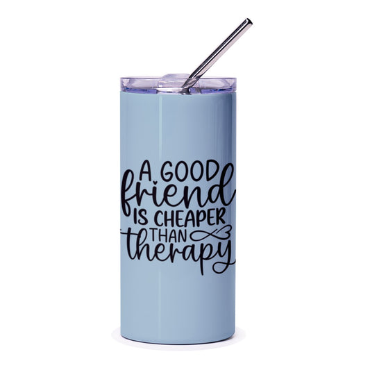 Friend Therapy Tumbler, Funny Gift, Best Friend Tumbler, Friendship Gift, Gift For Her, Inspirational Tumbler, Encouragement Gift - Tawshia