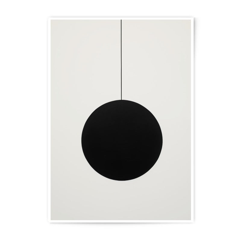 Black Circle Photographic Print, Minimalist Art, Modern Wall Decor, Geometric Design, Simple Art Print, Home Decor, Office Art - Tawshia