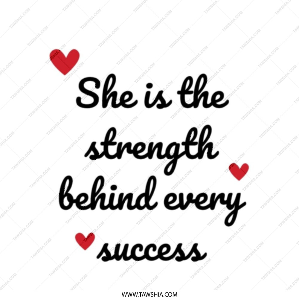 Strength Behind Success Tote, Inspirational Quote Bag, Motivational Canvas Bag, Gift for Her, Empowerment Tote, Everyday Carry Bag - Tawshia