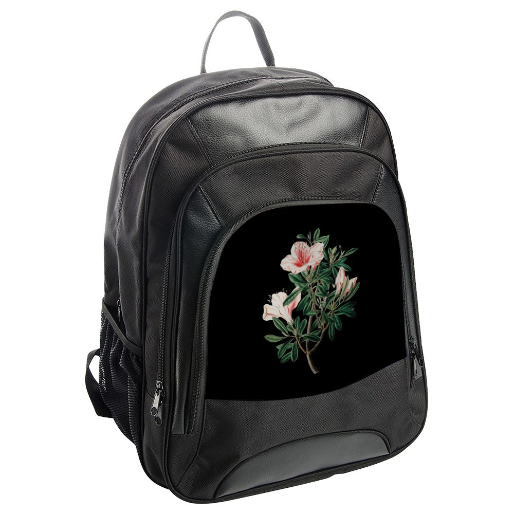 Azalea Flower Backpack, Floral Botanical Art Knapsack, Trendy Bookbag, Stylish Schoolbag, Everyday Travel Bag, Unique Gift Idea - Tawshia