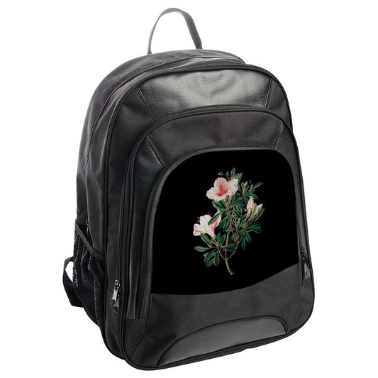 Azalea Flower Backpack, Floral Botanical Art Knapsack, Trendy Bookbag, Stylish Schoolbag, Everyday Travel Bag, Unique Gift Idea - Tawshia