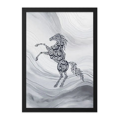 Islamic Horse Wall Art, Arabic Calligraphy Print, Horse Art, Modern Islamic Art, Muslim Home Decor, Spiritual Wall Decor, Horse Gifts - Tawshia