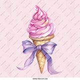 Pink Ice Cream Pinback, Sweet Treat Pin Button, Cute Bow Pin, Foodie Gift, Summer Accessory, Kawaii Pin, Pastel Aesthetic, Trendy Pin - Tawshia