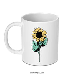 Sunflower Mug, Floral Mug, Flower Mug, Nature Mug, Garden Mug, Unique Mug, Coffee Mug, Tea Mug, Gift Mug, Aesthetic Mug - Tawshia