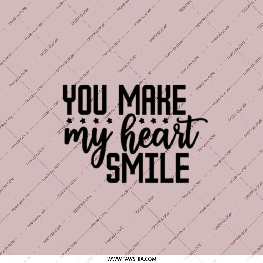 You Make My Heart Smile Pocket Mirror, Cute Pocket Mirror, Inspirational Mirror, Gift for Her, Makeup Mirror, Travel Mirror - Tawshia