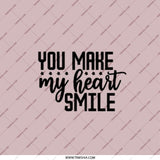 You Make My Heart Smile Pocket Mirror, Cute Pocket Mirror, Inspirational Mirror, Gift for Her, Makeup Mirror, Travel Mirror - Tawshia