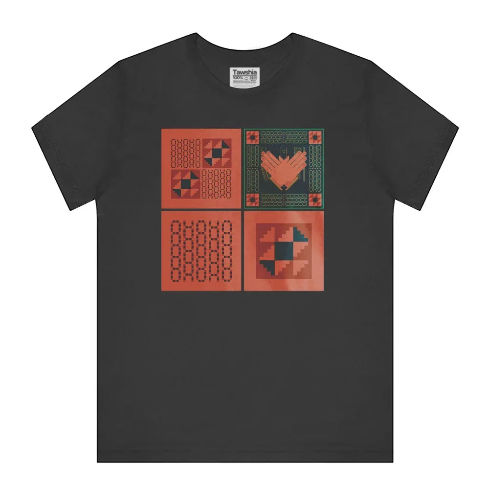 Geometric Patchwork Design Graphic T-Shirt product type