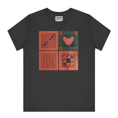 Geometric Patchwork Design Graphic T-Shirt product type