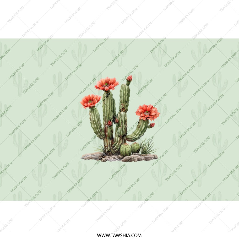Blooming Cactus Tumbler, Desert Flower Tumbler, Southwestern Style Tumbler, Unique Gift, Plant Lover Gift, Nature Inspired Design - Tawshia