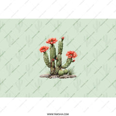 Blooming Cactus Tumbler, Desert Flower Tumbler, Southwestern Style Tumbler, Unique Gift, Plant Lover Gift, Nature Inspired Design - Tawshia
