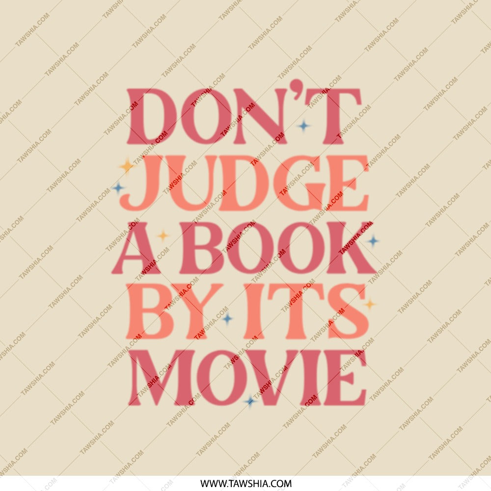 Book Lover Mirror, Don't Judge Quote, Novelty Mirror, Funny Mirror, Gift For Reader, Unique Mirror, Retro Design, Compact Mirror - Tawshia