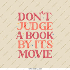 Book Lover Mirror, Don't Judge Quote, Novelty Mirror, Funny Mirror, Gift For Reader, Unique Mirror, Retro Design, Compact Mirror - Tawshia